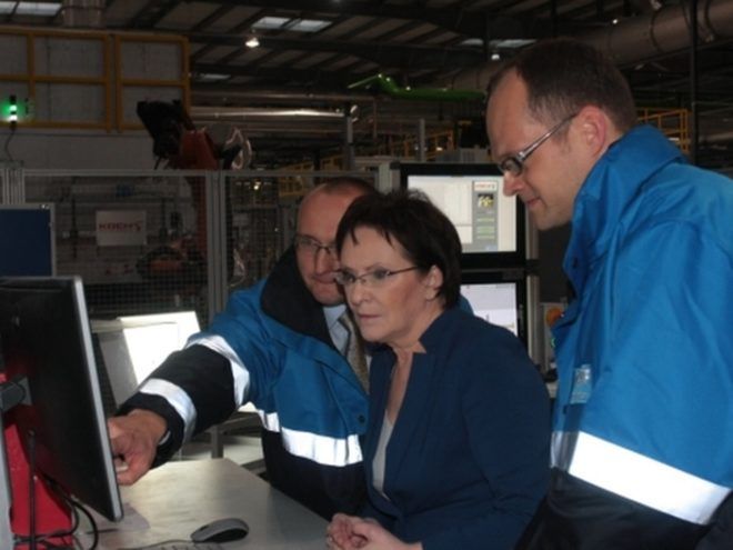 Premier Ewa Kopacz w fabryce BASF Środa Śląska | źródło: BASF